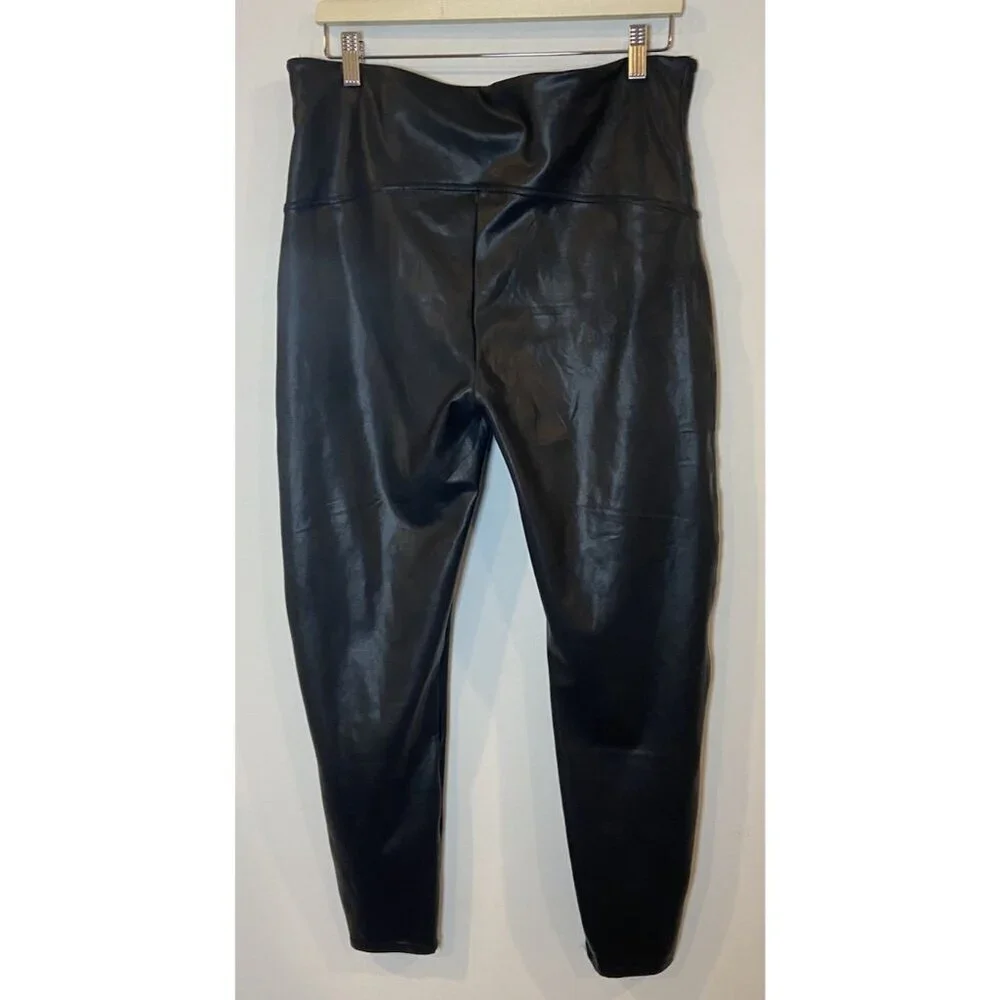 NWT Spanx Faux Leather Leggings Black Size 3X New - Picture 4 of 5